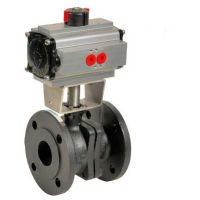 Robineti cu flansa actionare pneumatica fonta PN10-16