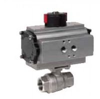 Robinet cu 2 piese inox cu actionare pneumatica