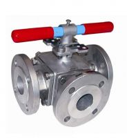 Robinet 3 cai cu flansa inox-otel carbon PN50