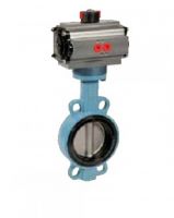 Robineti clapa fluture corp GGG50 manseta EPDM tip Wafer PN10/16 cu actionare pneumatica apa potabila