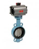 Robineti clapa fluture corp GGG50 manseta EPDM tip Wafer PN10/16 cu actionare pneumatica