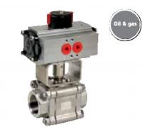 Robinet cu 3 piese inox sau otel carbon cu actionare pneumatica – ulei si gaz