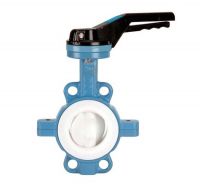 Robineti clapa fluture cu flansa corp GGG50 clapa CF8M+PTFE mansetaPTFE tip Wafer PN16